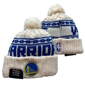 NWT Golden State Warriors Chunky Knit Pom Beanie Fleece Lining OSFA‎ Unisex